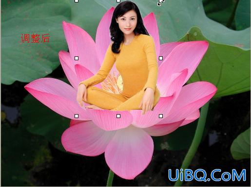 ps图像的合成—花中仙子的制作