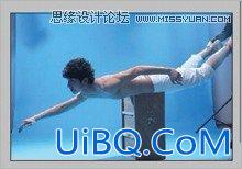 ps使用素材合成水下男美人鱼场景