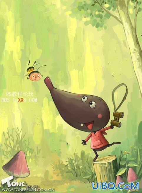 PS儿童插画教程:可爱的鼹鼠