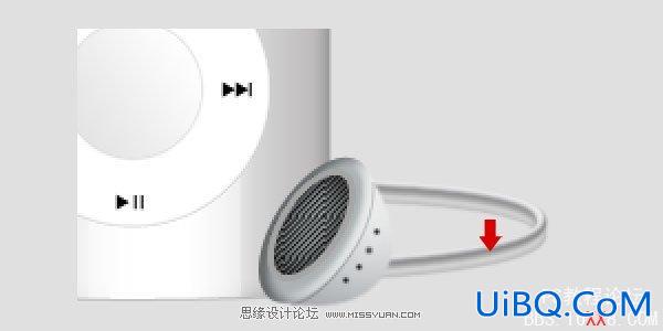 PS绘制逼真的苹果MP3播放器