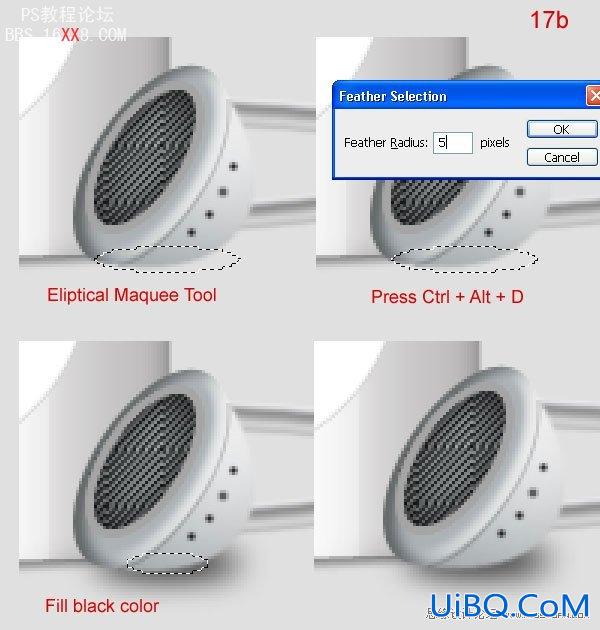 PS绘制逼真的苹果MP3播放器