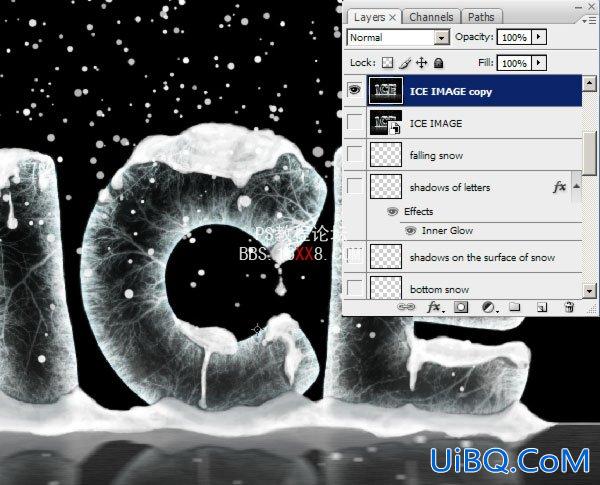 PS教程:设计超酷的冰雪字效果