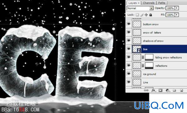 PS教程:设计超酷的冰雪字效果
