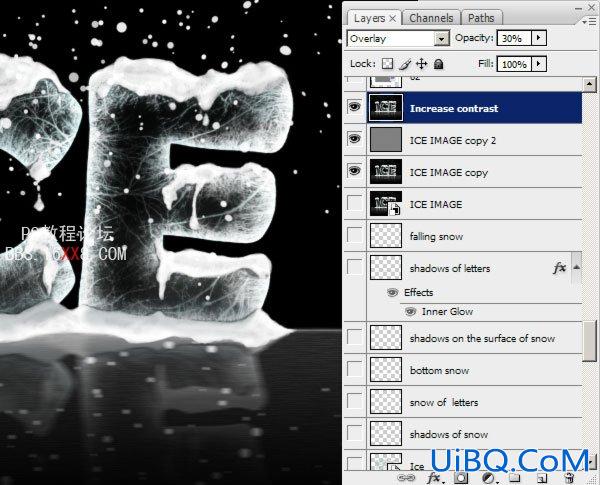 PS教程:设计超酷的冰雪字效果