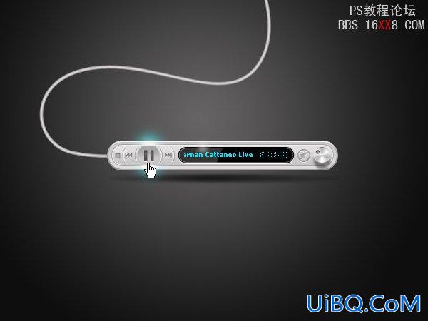 PS绘制漂亮时尚的MP3播放器