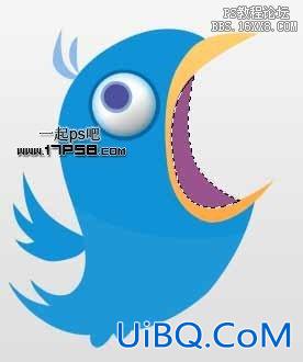 用ps绘制twitter小鸟logo