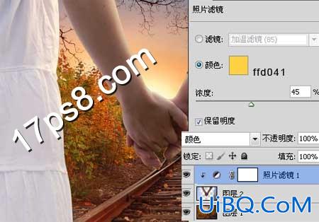 用ps合成情侣牵手甜蜜场景