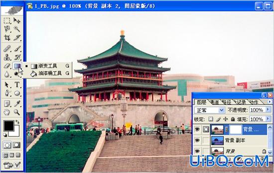 ps两种方法给灰暗外景照片换天空教程