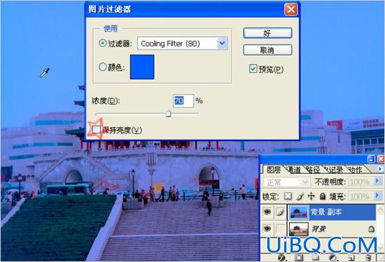 ps两种方法给灰暗外景照片换天空教程