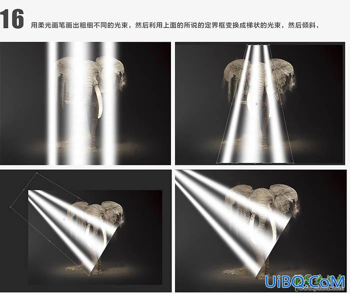 PS创意合成被沙风化的大象图片，砂质化的大象效果图
