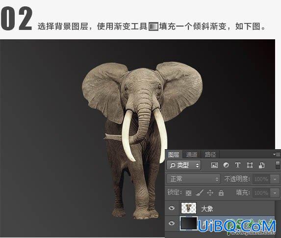 PS创意合成被沙风化的大象图片，砂质化的大象效果图