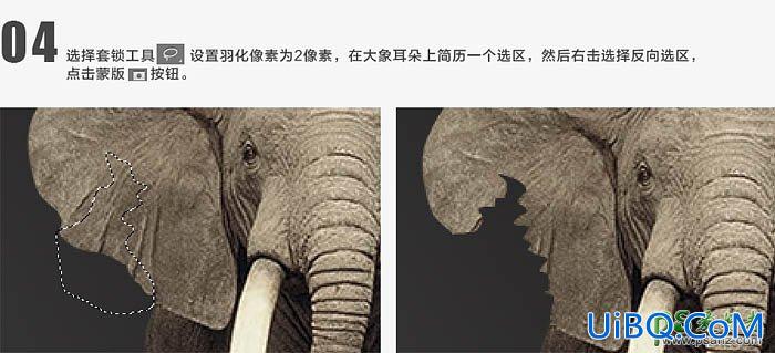 PS创意合成被沙风化的大象图片，砂质化的大象效果图