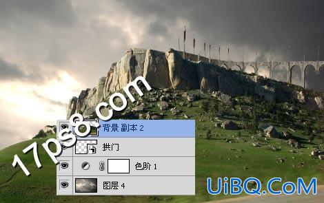 ps合成山丘城堡场景