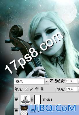 ps合成拉琴的女孩