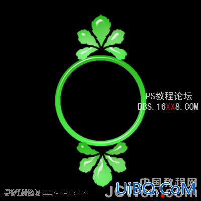 PS教程:绘制漂亮碧绿色玉环