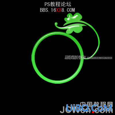 PS教程:绘制漂亮碧绿色玉环