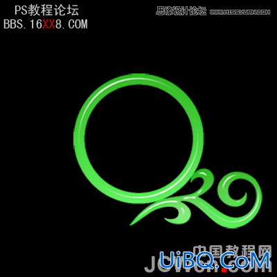 PS教程:绘制漂亮碧绿色玉环