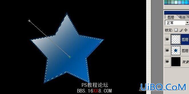 PS教程:绘制炫彩的玻璃星星