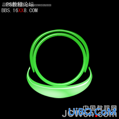 PS教程:绘制漂亮碧绿色玉环