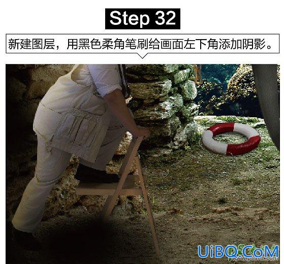 PS创意合成众水族馆中钻出的大鲨鱼特效图片