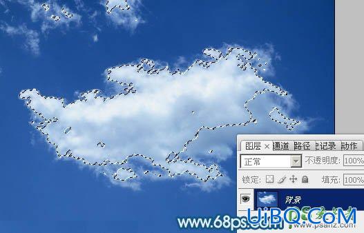 PS创意合成云彩组成的飞鹰图片，天空中的云朵飞鹰霸气图