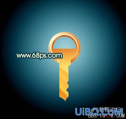 PS设计制作一把金色钥匙教程