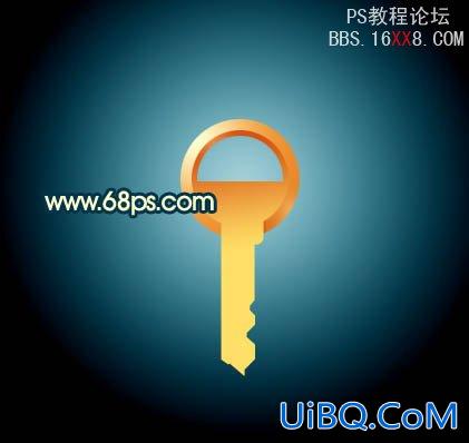PS设计制作一把金色钥匙教程