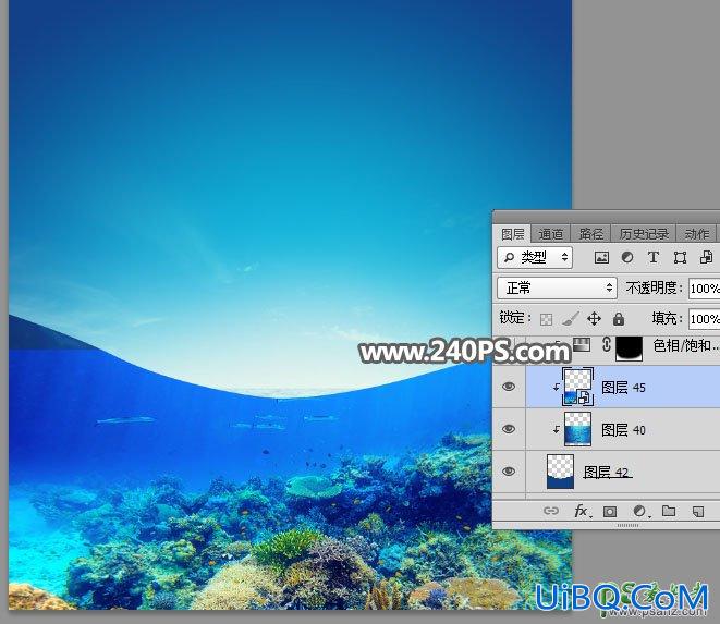 PS合成大气风格的矿泉水海报，合成矿泉水瓶中的微景观。