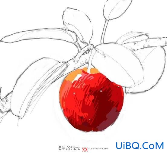 PS手绘教程：绘制漂亮的樱桃教程