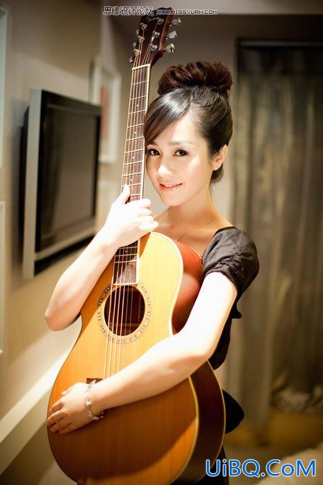 ps多张照片合成一张美女抱小孩场景