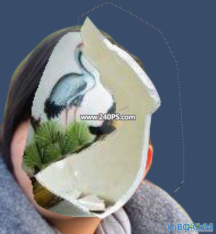 PS给可爱女孩儿照片合成出打碎的人脸效果，真人陶瓷脸