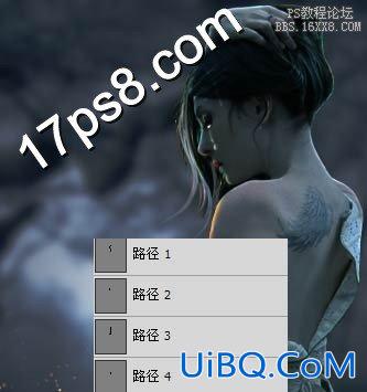 ps合成月下伤心女孩场景教程
