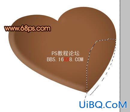 PS制作光滑的巧克力立体心形