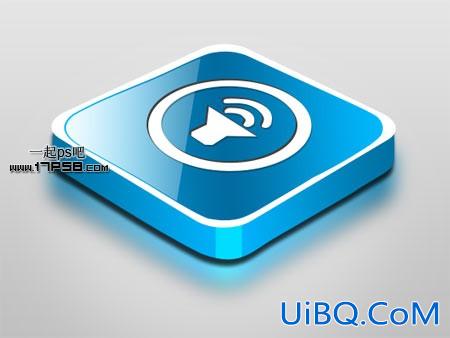 ps设计三维立体矢量喇叭图标