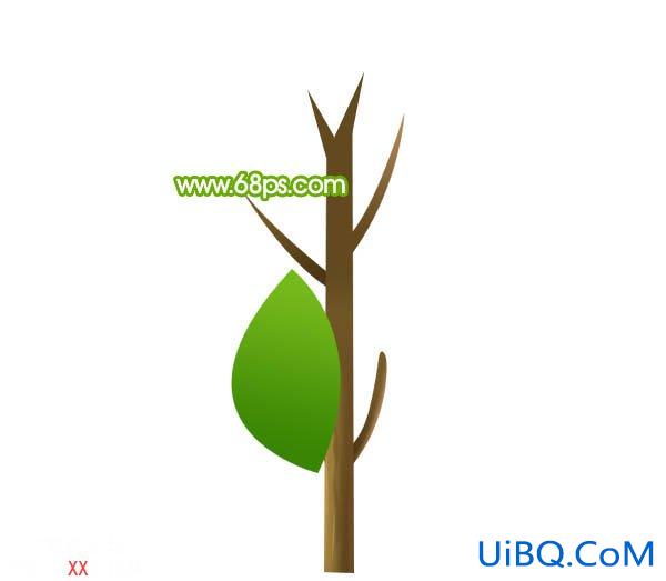 PS制作一棵长满绿叶的卡通小树