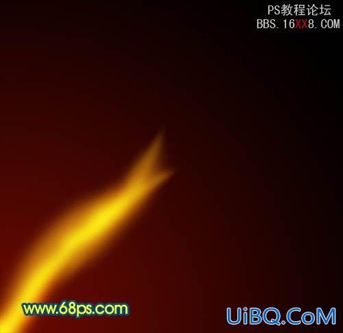 PS设计梦幻的曲线高光光束
