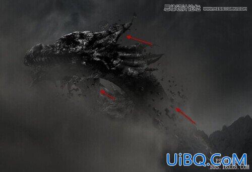 ps cs6合成魔幻怪龙场景教程