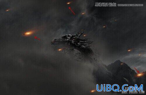 ps cs6合成魔幻怪龙场景教程