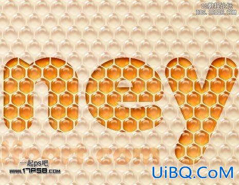 用ps制作蜂窝网格字