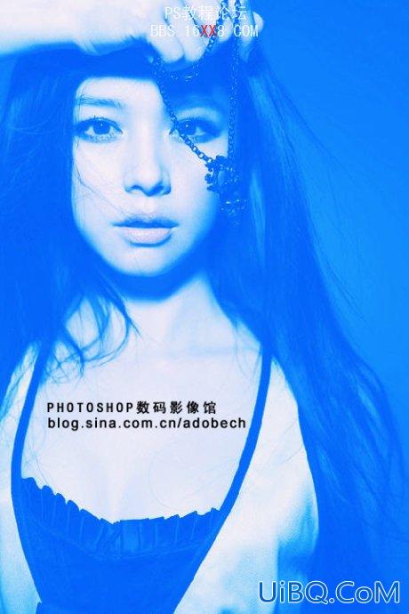 PS调出徐若宣单色视觉色调