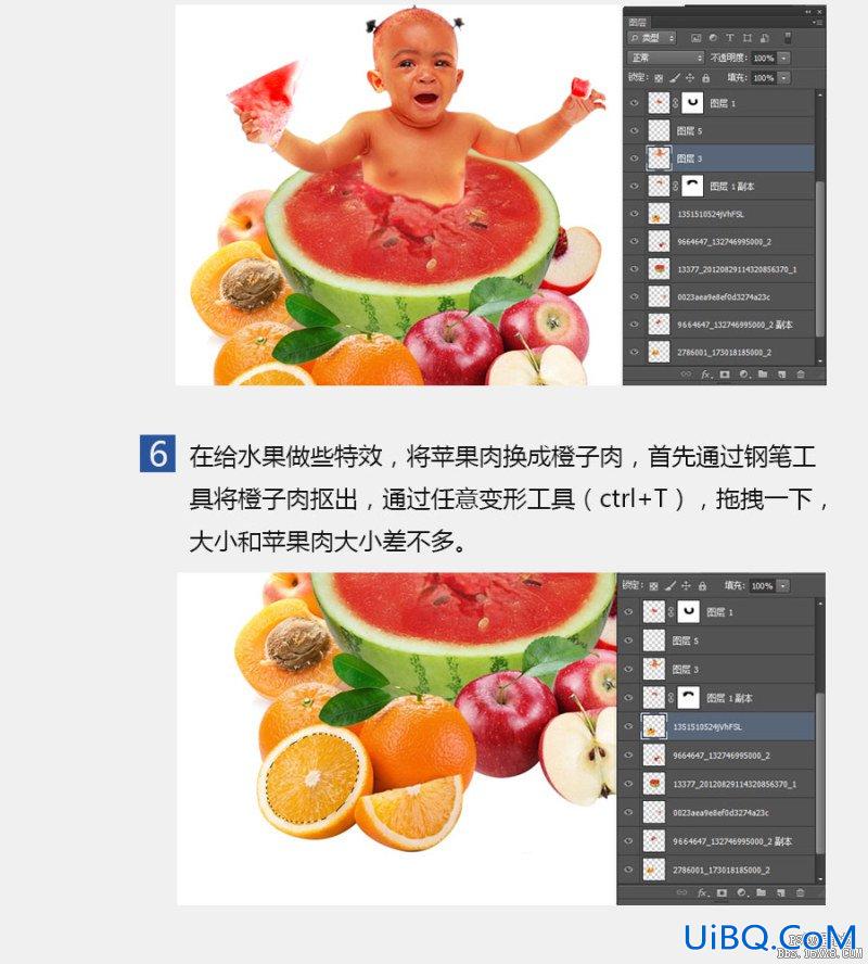 人物恶搞，ps恶搞合成水果宝宝教程