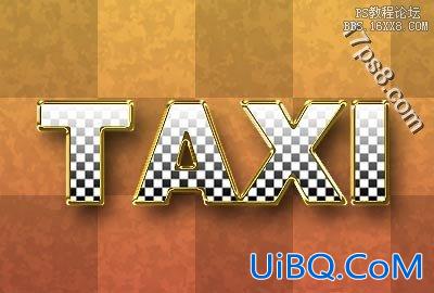 用ps制作TAXI字体