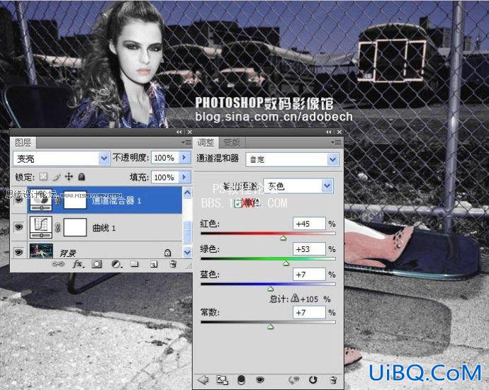 PS调色教程:调出灯光下的冷色调