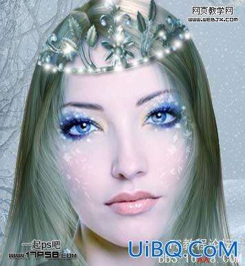 PS打造梦幻的蓝色仿手绘美女