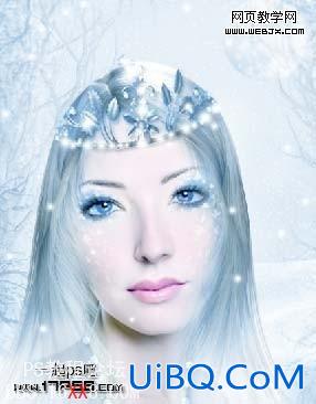 PS打造梦幻的蓝色仿手绘美女