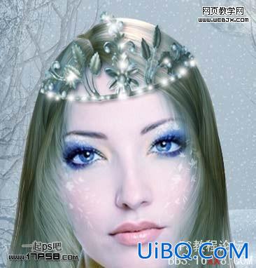 PS打造梦幻的蓝色仿手绘美女