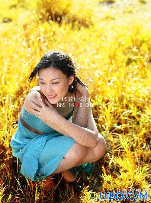 PS调色教程：调出金灿灿背景之替换颜色法