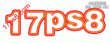 在ps中给字体添加多层勾边特效