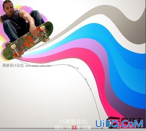 PS制作一幅欧美的滑板海报
