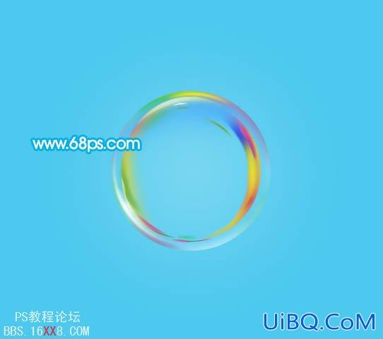 PS制作五颜六色的可爱气泡